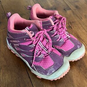 Merrell Youth Pink and Purple Trail Shoes